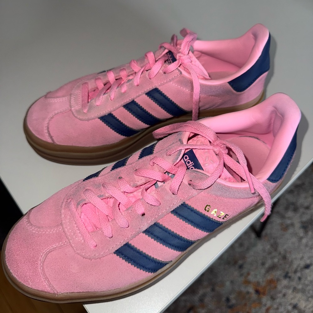 Adidas Women's Pink and Navy Sneakers